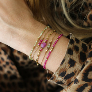 Bracelet Chaîne fine Rubellite - Mahny Jewelry