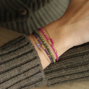 Bracelet Chaîne fine Rubellite - Mahny Jewelry