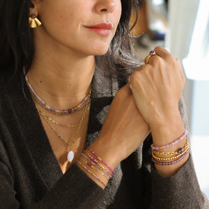 Bracelet Chaîne fine Rubellite - Mahny Jewelry