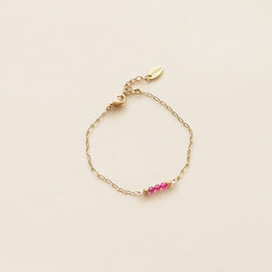 Bracelet Chaîne fine Rubellite - Mahny Jewelry