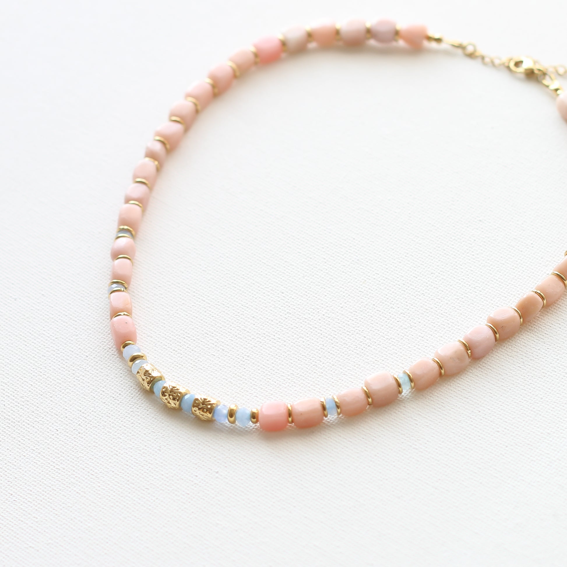 Collier Opale rose