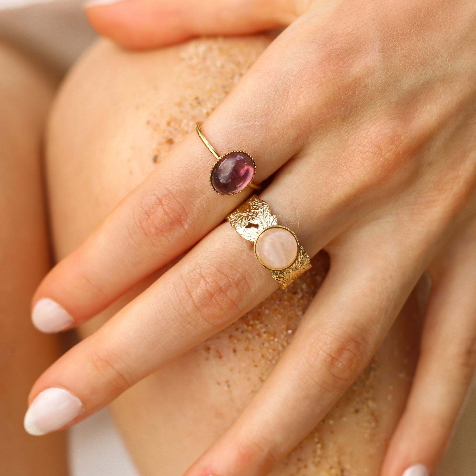 Bague ovale Améthyste - Mahny Jewelry