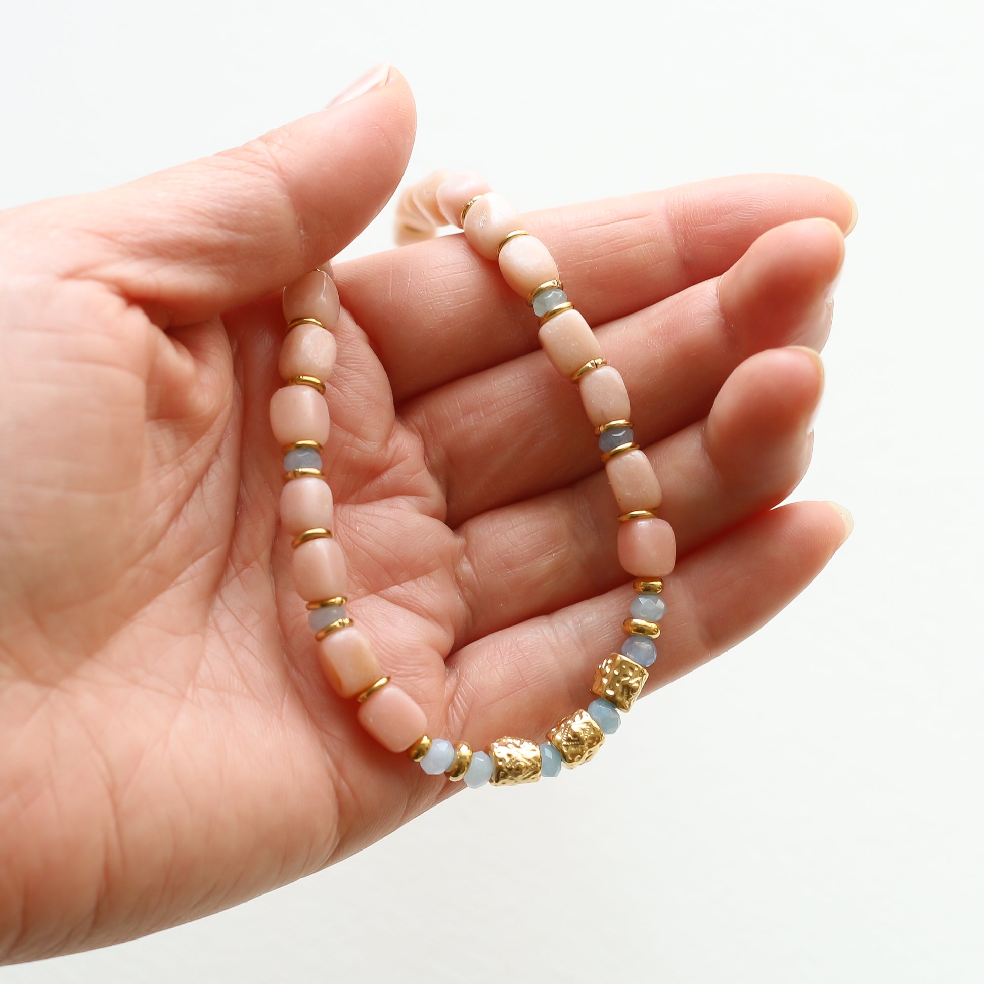 Collier Opale rose