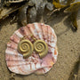 boucle oreille ammonite coquillage acier inoxydable