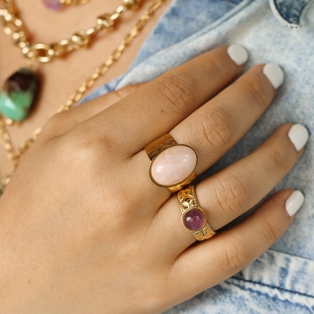 bague améthyste violet diamant cadeau noël 