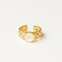 bague nacre diamant acier cadeau noël 