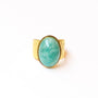 bague amazonite grande pierre femme tendance