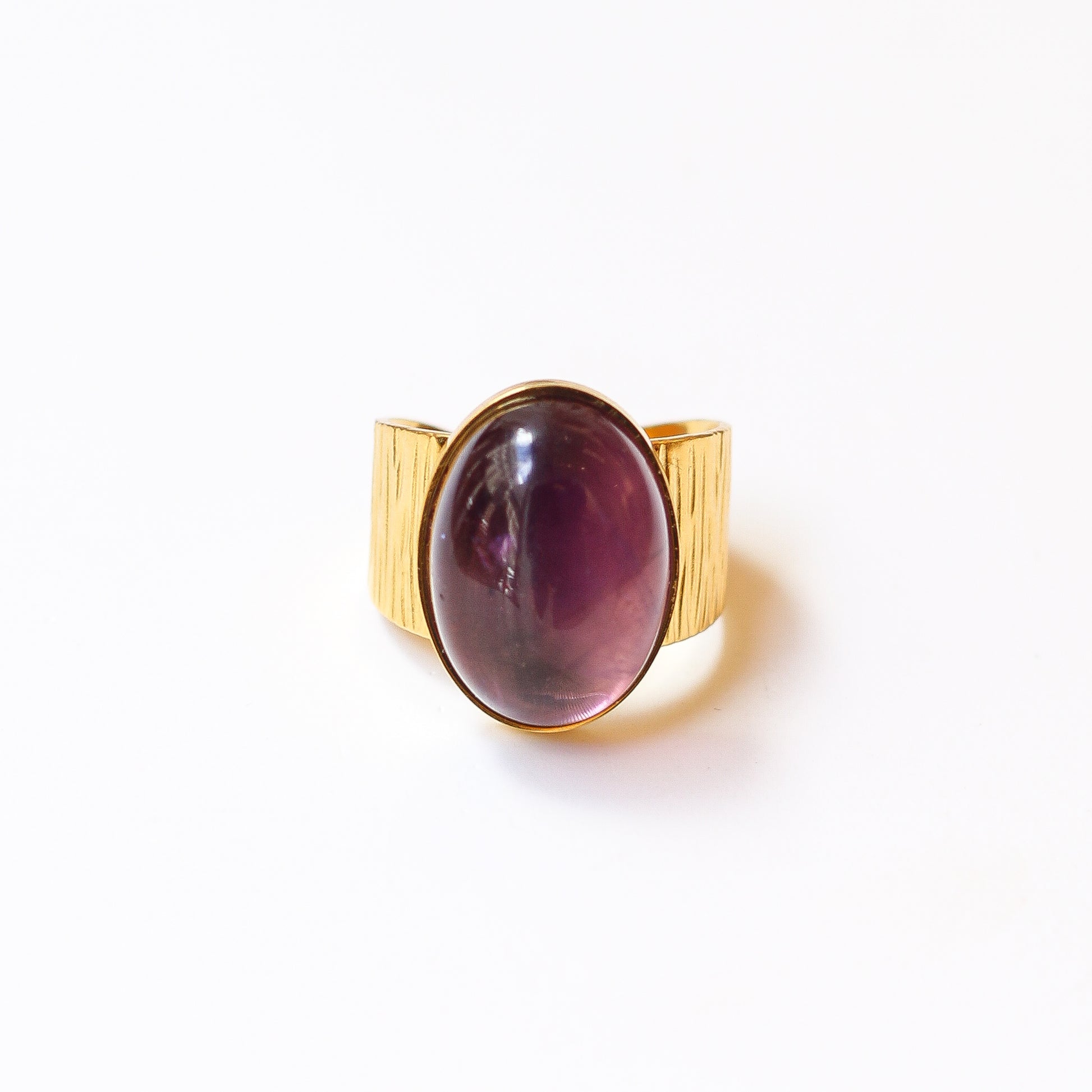 bague améthyste violet grande pierre naturelle