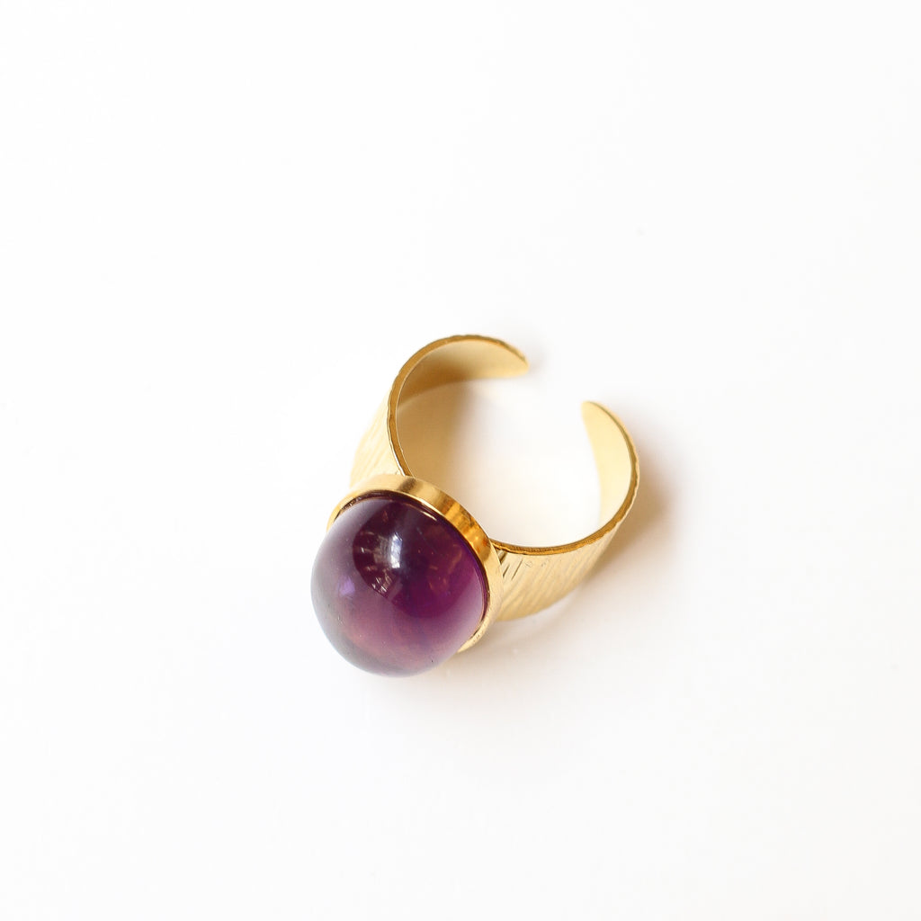 bague améthyste violet grande idée unique