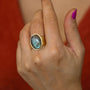bague labradorite grande pierre accessoire tendance