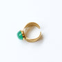 bague agate verte vague tendance moderne