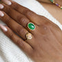 bague agate verte vague cadeau noël 
