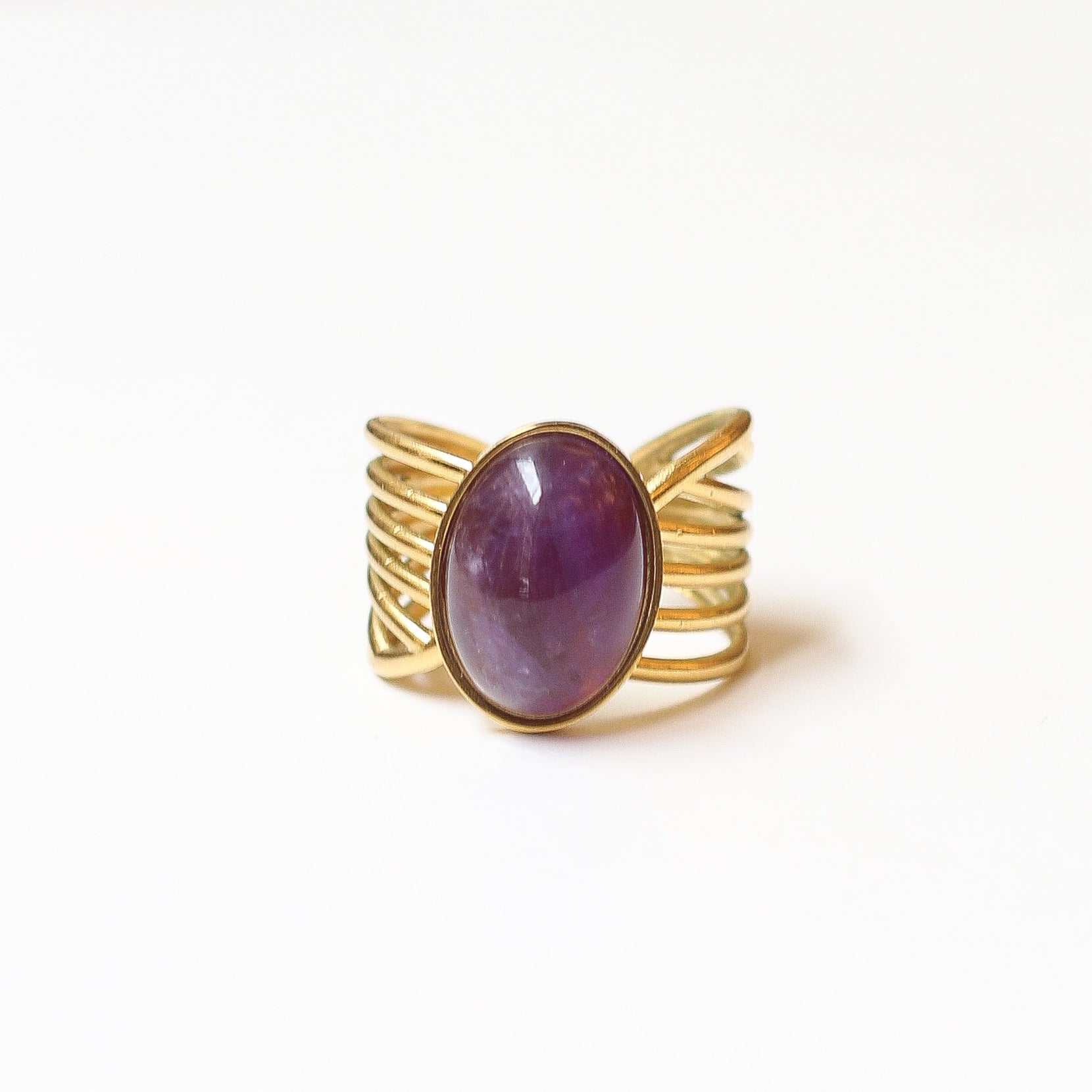 bague améthyste bijou violet pierre naturelle