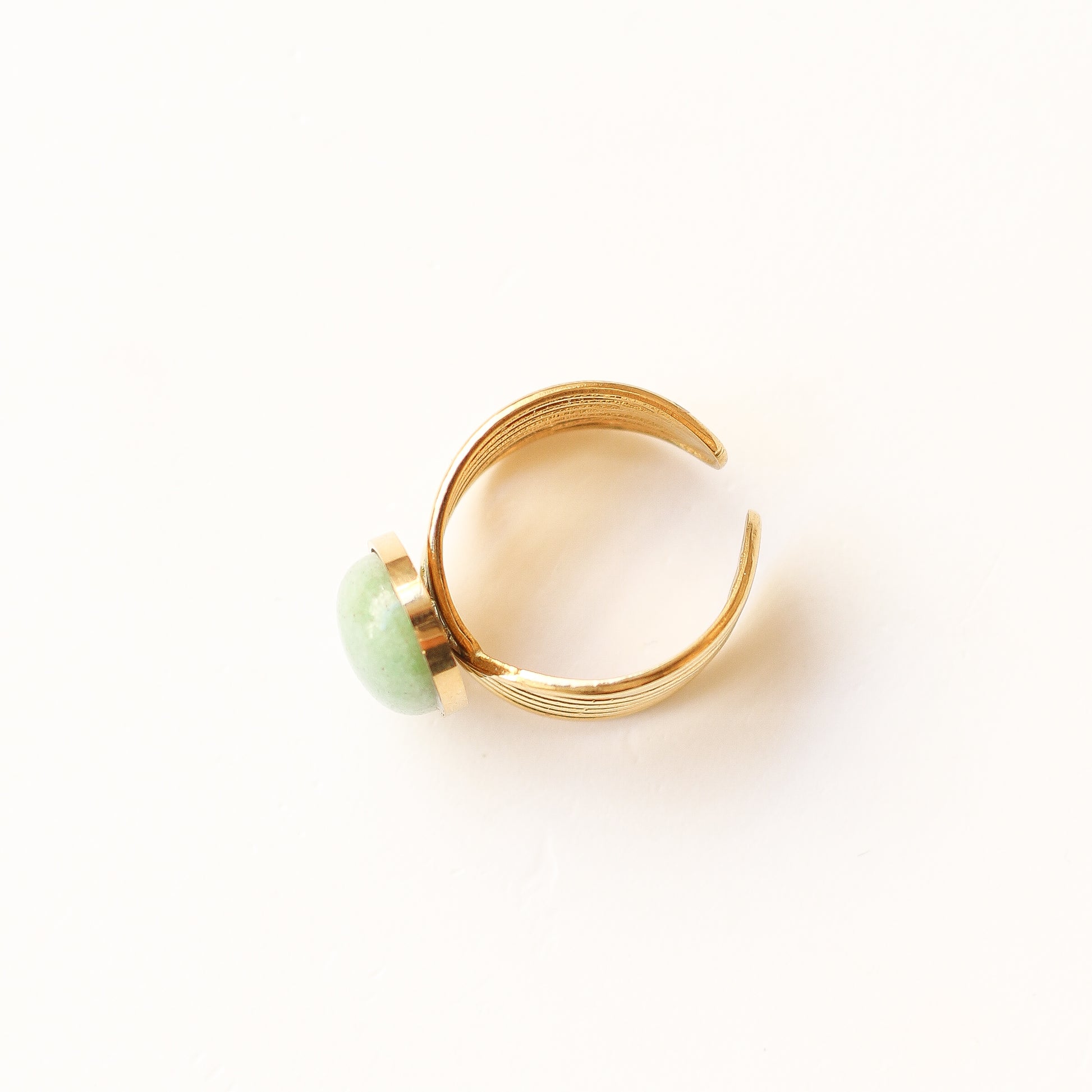 bague aventurine ovale pierre idée unique