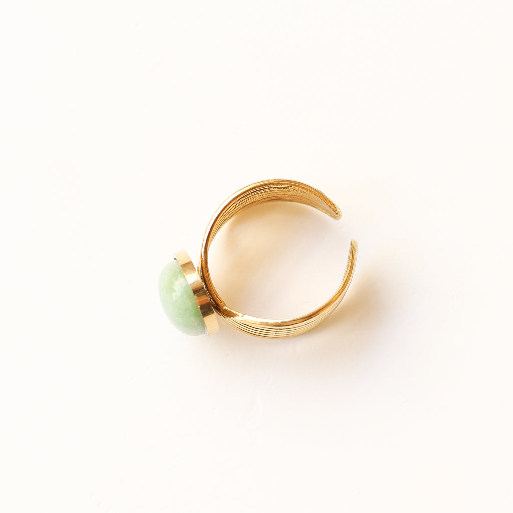 bague aventurine ovale pierre idée unique