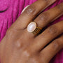 bague quartz rose vague vertu pierre