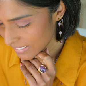 Boucles gouttes Améthyste Fantôme le cadeau pour elle