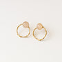 boucle anneau quartz rose pierre naturelle