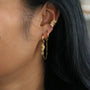 duo de boucles en acier inoxydable et Apatite jaune made in france 