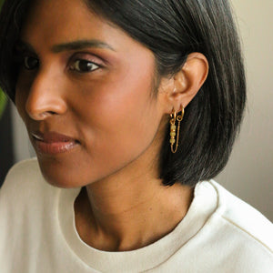 duo de boucles dorées en Apatite à offrir à votre femme