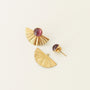Boucles demi-lune Améthyste (grande) - Mahny Jewelry