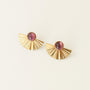 Boucles demi-lune Améthyste (grande) - Mahny Jewelry
