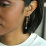 le cadeau de la fête des mères, boucles d'oreilles en Grenat aux teintes roses