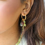 Boucles anneaux Jaspe dalmatien Jadéite, vue rapprochée, Mahny bijoux pierre fine.