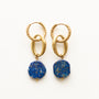 Boucles anneaux Lapis Lazuli, Mahny bijoux pierre fine.