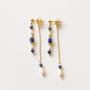 Boucles Lapis Lazuli Moonlight, création Mahny bijoux pierres semi-précieuses.