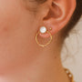 boucle nacre anneau blanc pampille interchangeable