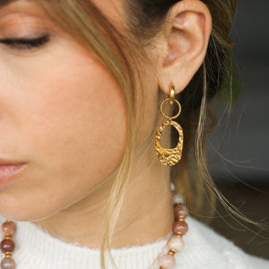 boucles d'oreilles montées à la main à Paris en or