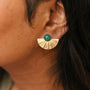 boucle agate demi lune pierre naturelle