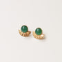 boucle agate petite verte demi lune