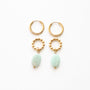 Créoles en amazonite, bijou femme.