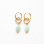 Créoles en amazonite, création faite main.