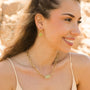 Boucles d'oreilles à pendentif coquillage vert doré, acier inoxydable doré.
