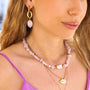 Créoles en kunzite rose, bijou femme.