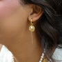 Boucles d'oreilles en perle d'eau douce, pierre naturelle fine.