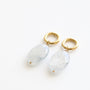 Créoles en quartz bleu, bijou femme.