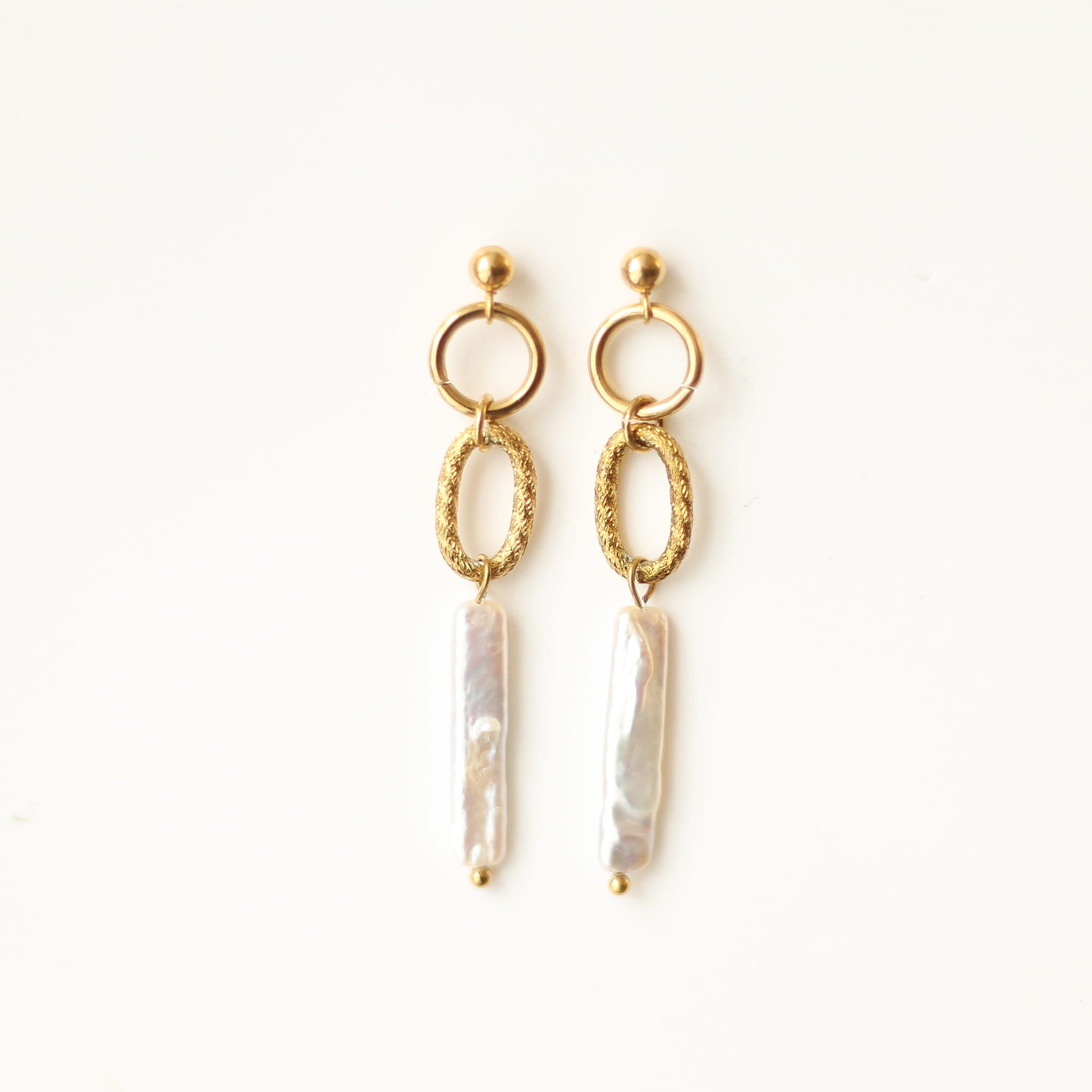 Boucles d'oreilles Perle longue anneaux