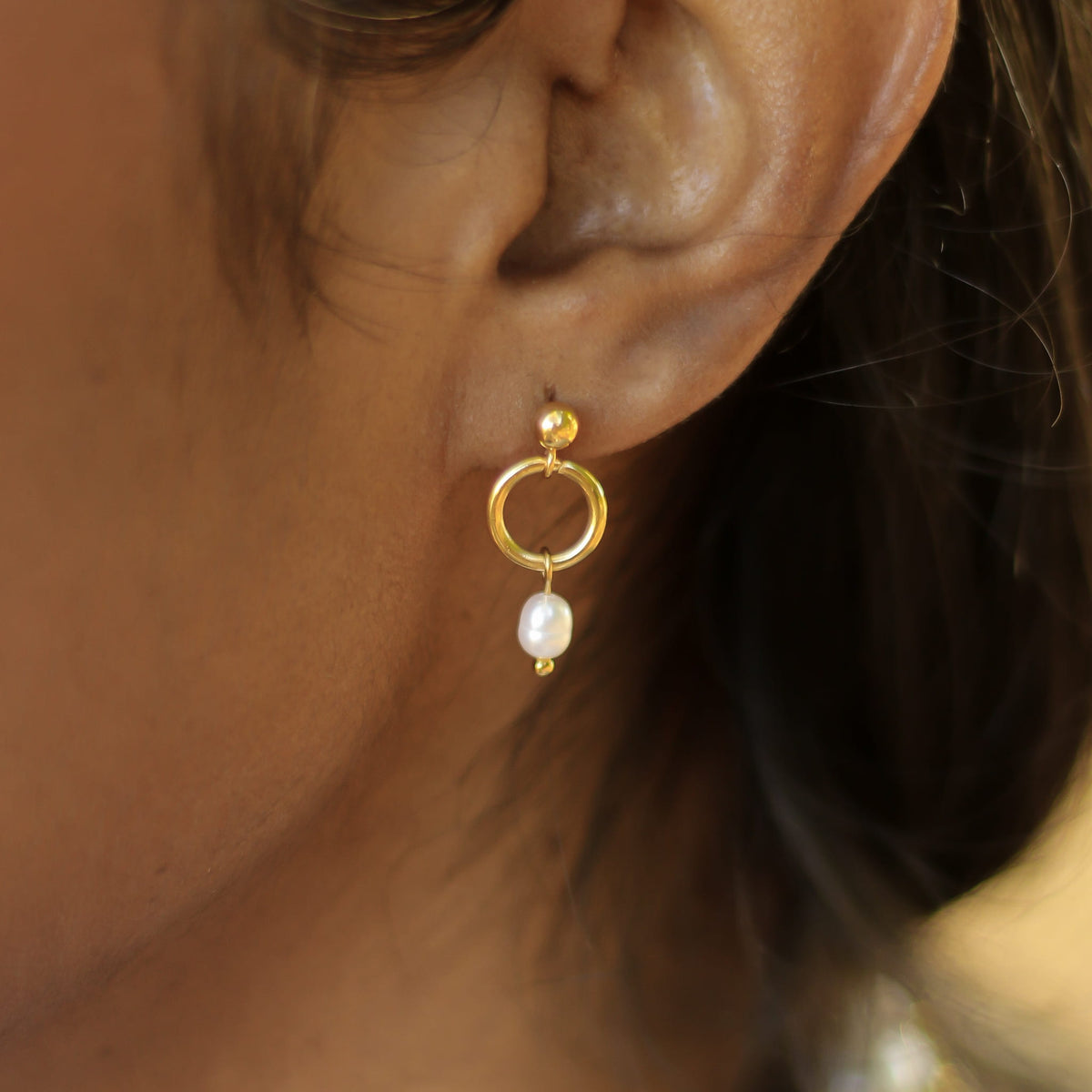 Boucles d'oreilles Perle d'eau douce mini