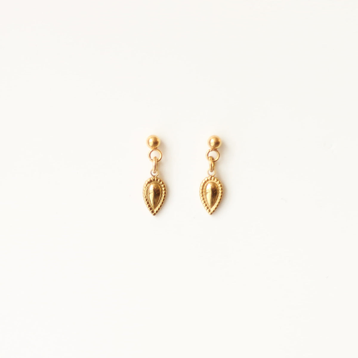 Boucles d'oreilles Goutte dorée