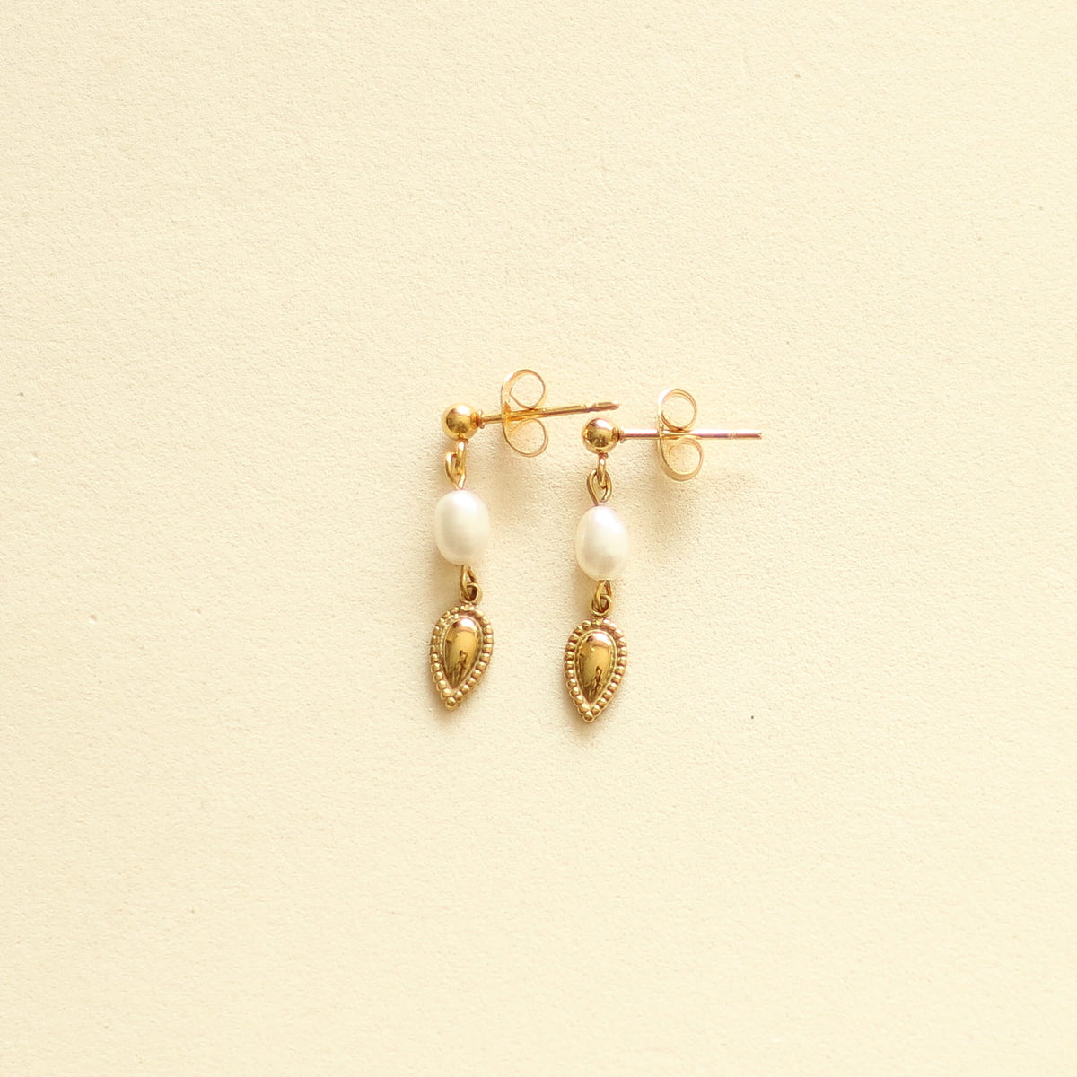 Boucles d'oreilles Perle d'eau douce goutte