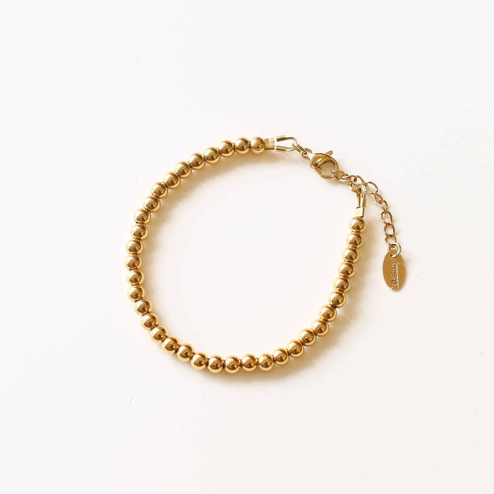 Bracelet perles dorées, Mahny bijoux pierre fine.