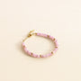 Bracelet Agate Parme rose translucide tendance