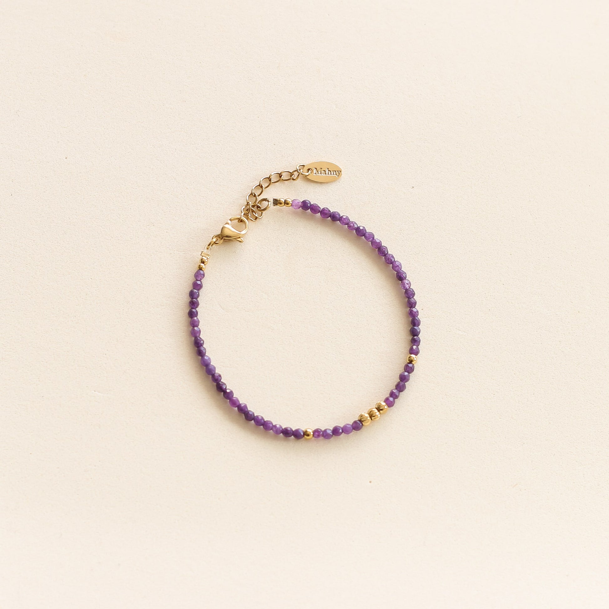 Bracelet perlé Agate Violet le bijou tendance