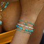 Bracelet en amazonite, assemblé à la main.
