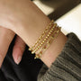 Bracelet Boules Dorées monté à la main en France 