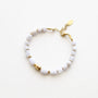 Bracelet en calcédoine bleue, bijou femme.